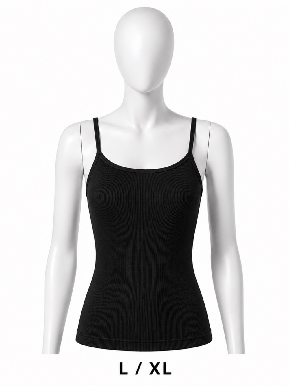 Bombas Seamless Built-In Bra Cami Tank Black L/XL